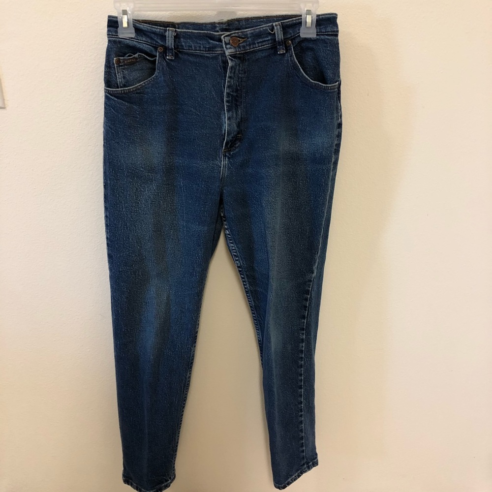 90s vintage dark wash high rise jeans 14P riders